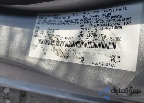 2016 Ford Fiesta S from USA, damaged, VIN 3FADP4AJ4GM141100